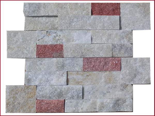 White + red quartz